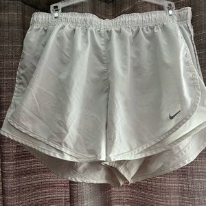 white nike shorts
